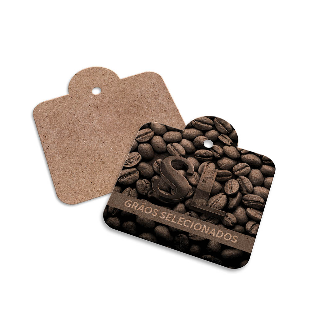 TAGS TAGS ESPECIAIS KRAFT 250G SEM LAMINAÇÃO E SEM VERNIZ SEM VERNIZ 45X51MM - 1X0 - 500unid - TDK0500C3
