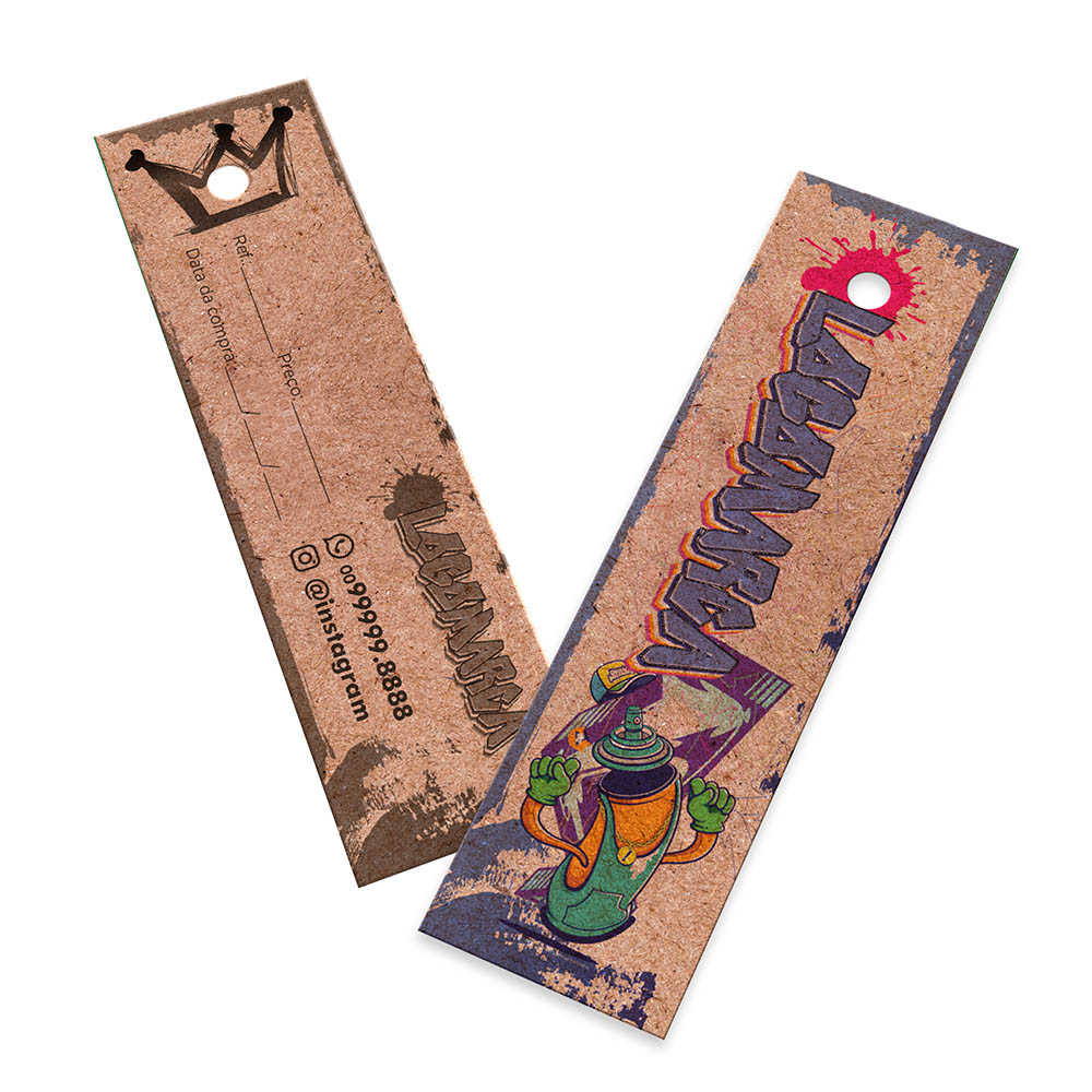 TAGS TAGS PADRÃO FURO KRAFT 250G SEM LAMINAÇÃO E SEM VERNIZ SEM VERNIZ 91X25MM - 4X1 - 250unid - TDK91100C