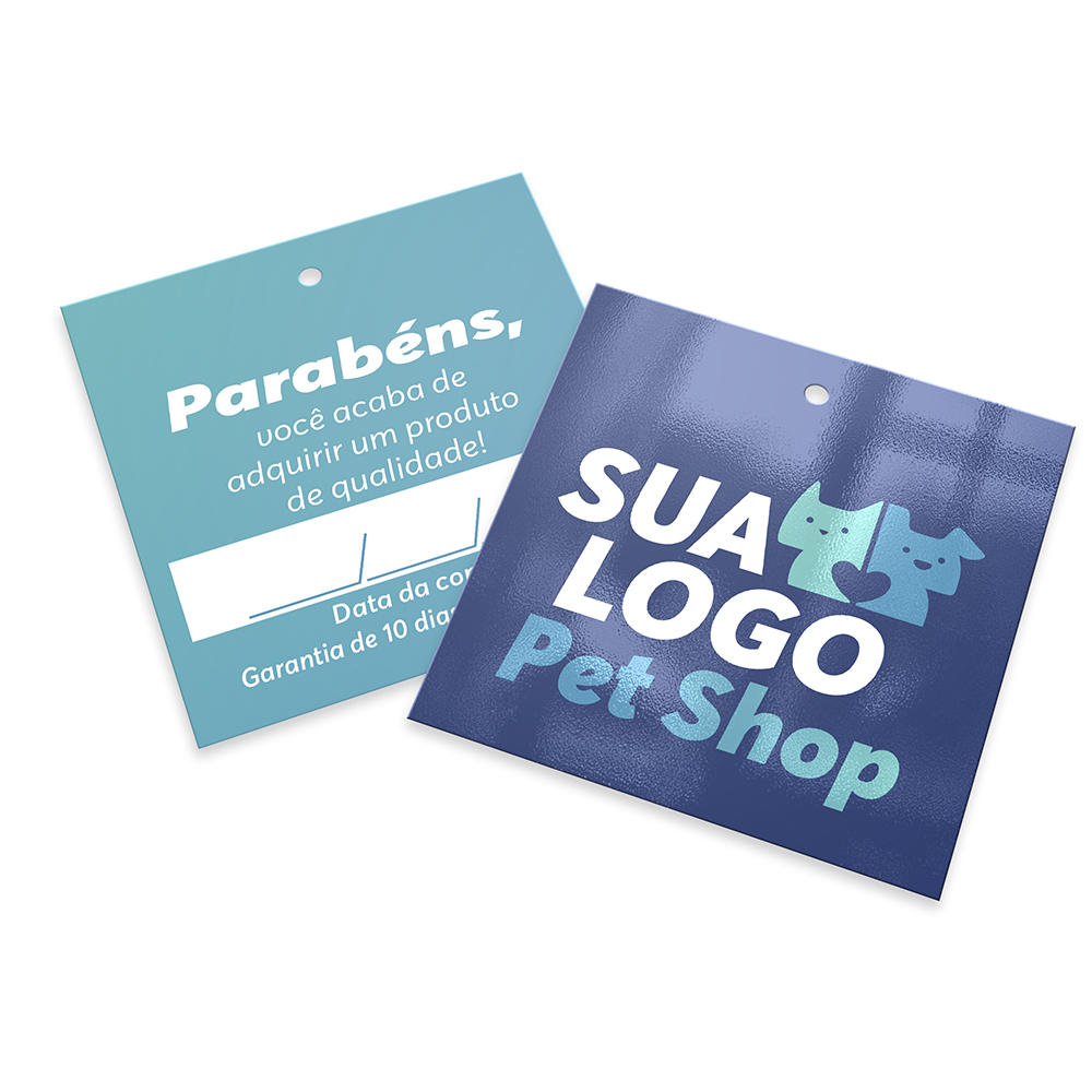 TAGS TAGS PADRÃO FURO COUCHÊ 250G VERNIZ UV VERNIZ UV TOTAL FRENTE 91X102MM - 4X4 - 1000unid - T251029CO