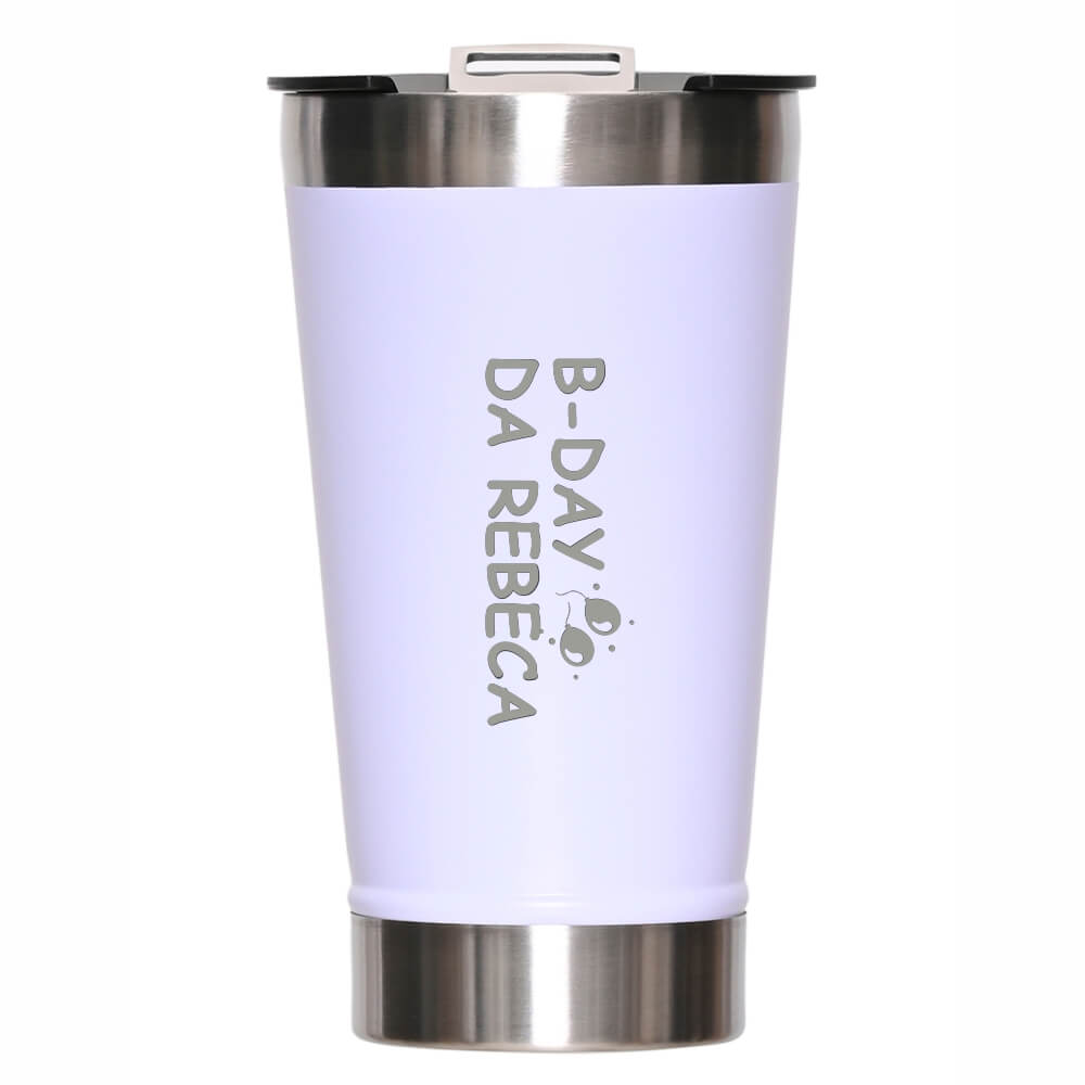 CANECA, COPOS E TAÇAS COPOS COPOS TÉRMICOS MODELO COM ABRIDOR GRAVAÇÃO FRONTAL 470ML BRANCO