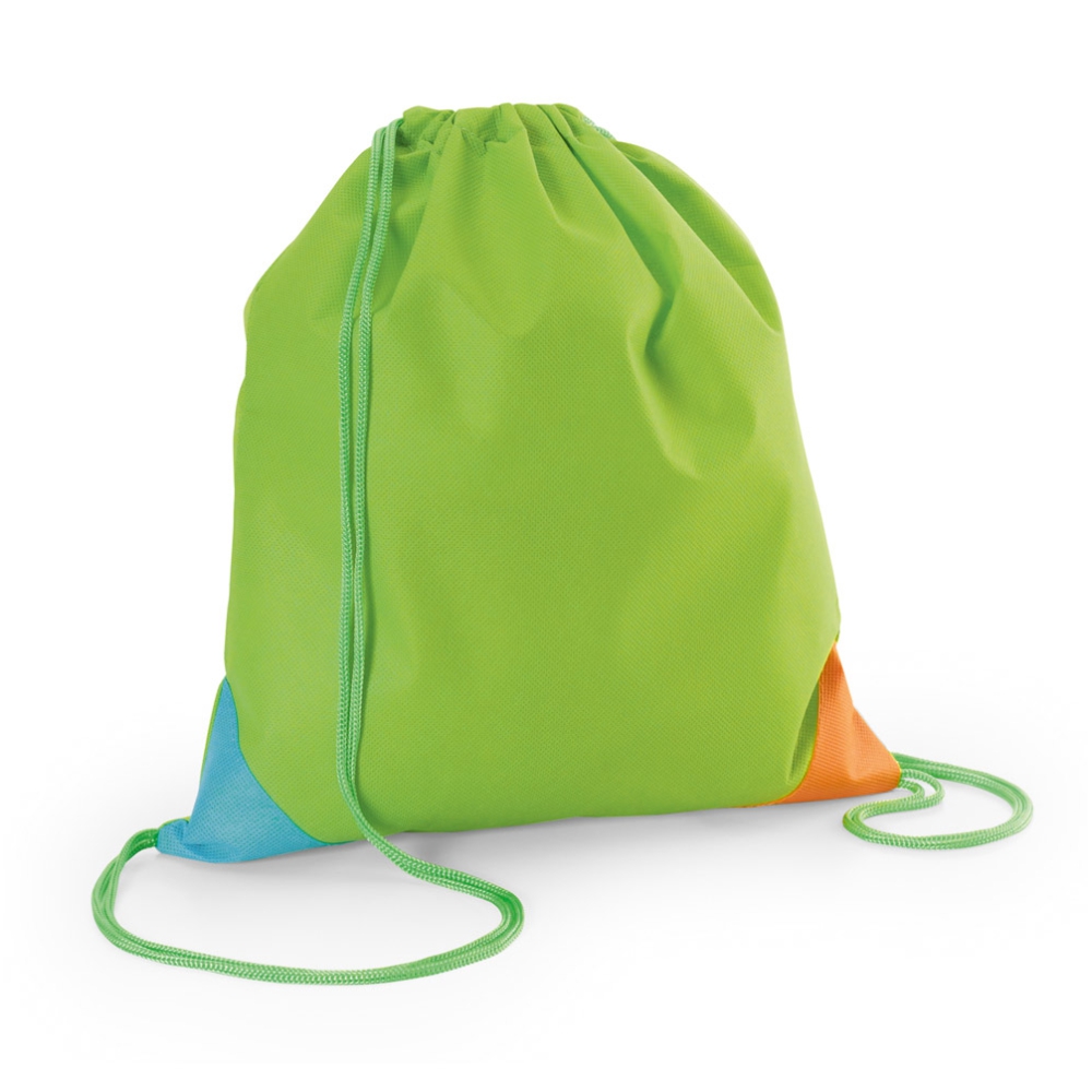 PRODUTOS SEM PERSONALIZAÇÃO BOLSAS, MOCHILAS E SACOCHILAS SACOCHILA NON WOVEN MODELO BISSAYA 80G VERDE