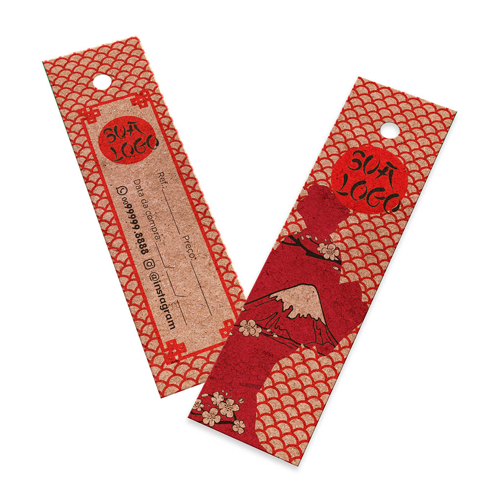 TAGS TAGS PADRÃO FURO KRAFT 250G SEM LAMINAÇÃO E SEM VERNIZ SEM VERNIZ 91X25MM - 4X4 - 500unid - TDK94500CO