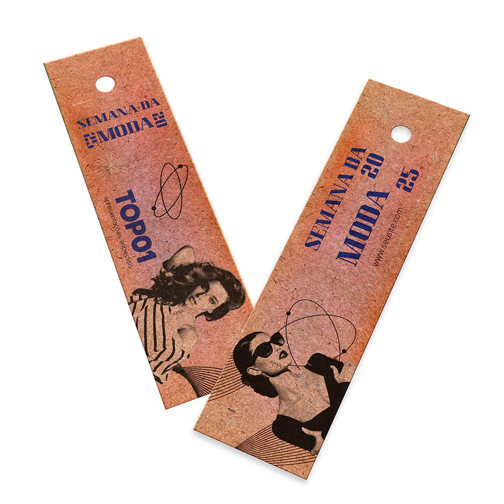 TAGS TAGS PADRÃO FURO KRAFT 250G SEM LAMINAÇÃO E SEM VERNIZ SEM VERNIZ 91X25MM - 4X4 - 50unid - TDK9450CO