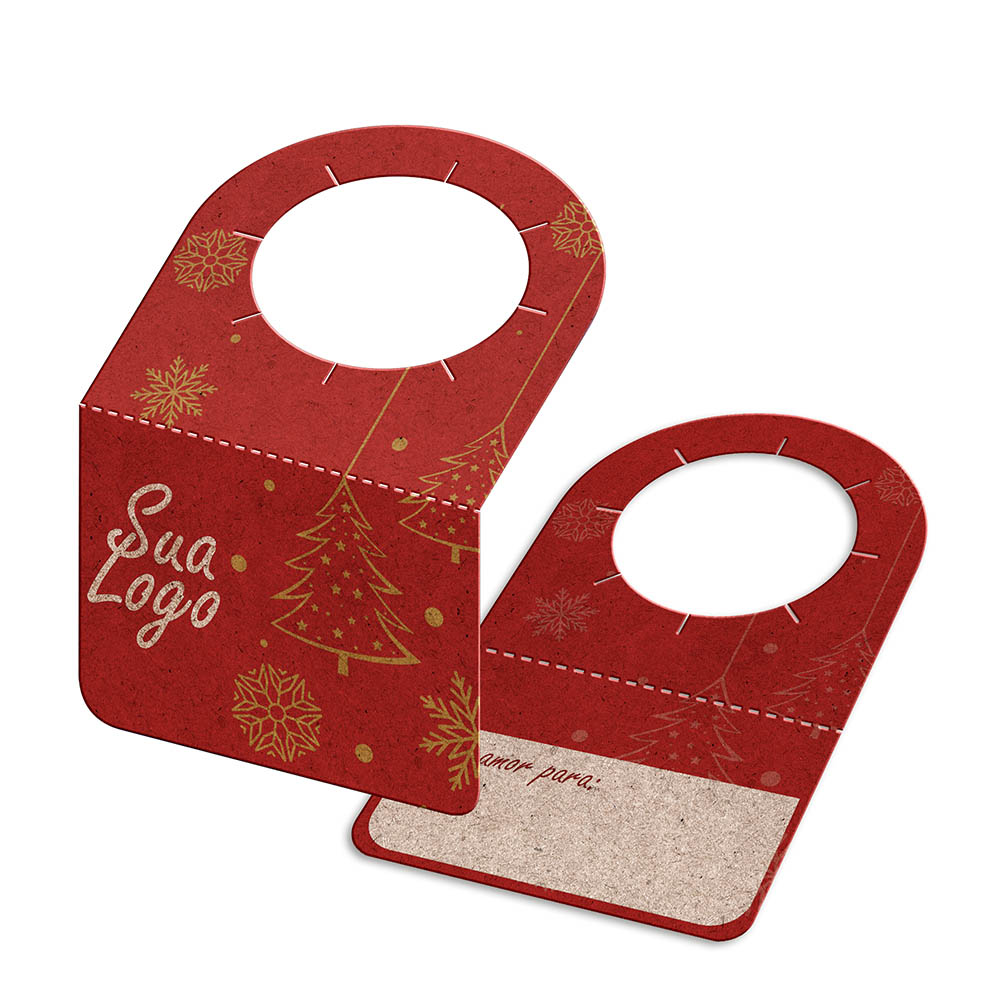 TAGS TAGS PARA GARRAFA KRAFT 250G SEM LAMINAÇÃO E SEM VERNIZ SEM VERNIZ COM TINTA BRANCA 91X102MM
