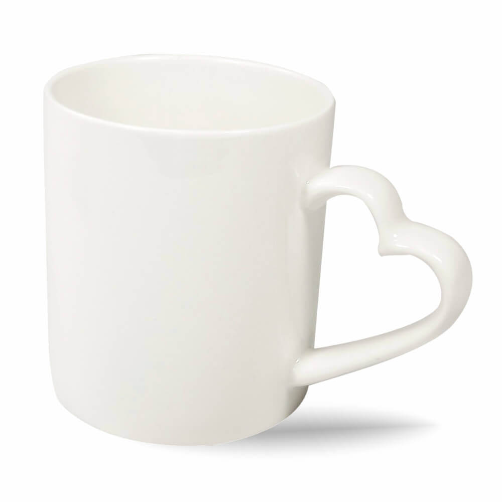 PRODUTOS SEM PERSONALIZAÇÃO CANECAS E COPOS CANECAS DE CERÂMICA CORAÇÃO 325ML BRANCA - 0X0 - 1unid - CPCR1C1