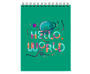 AGENDAS, CADERNOS E APOSTILAS CADERNETA CAPA MALEÁVEL WIRE O MIOLO PERSONALIZADO ABERTURA VERTICAL CAPA COUCHÊ 250G E MIOLO AP 75G SEM VERNIZ 48 FOLHAS 150X210MM