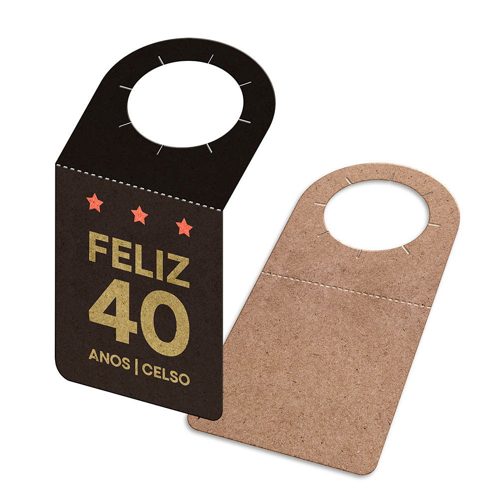 TAGS TAGS PARA GARRAFA KRAFT 250G SEM LAMINAÇÃO E SEM VERNIZ SEM VERNIZ COM TINTA BRANCA 91X153MM