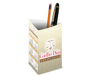 CALENDÁRIOS E FOLHINHAS 2025 CALENDÁRIO DE MESA PORTA CANETAS VERTICAL COUCHÊ 300G SEM VERNIZ - 4X0 - 100unid - CPCV100C