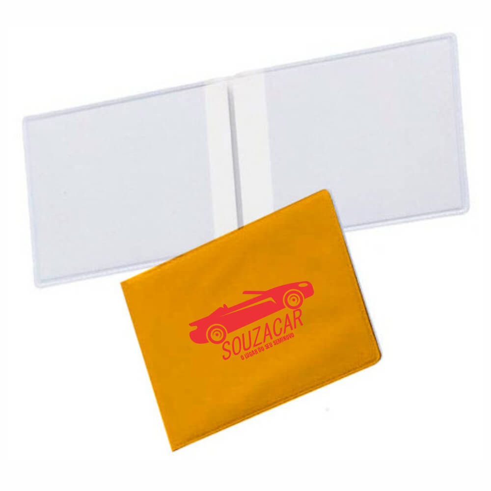 PORTA DOCUMENTOS DUPLO HORIZONTAL AMARELO