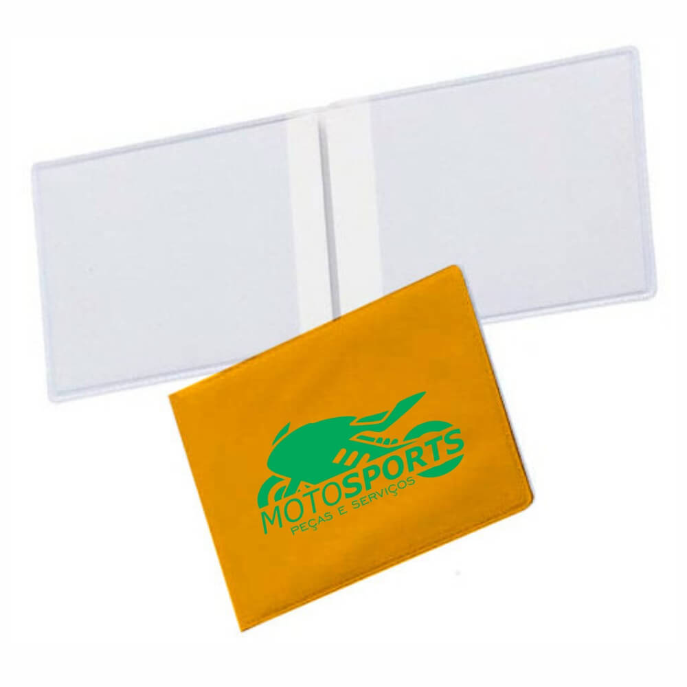 PORTA DOCUMENTOS DUPLO HORIZONTAL AMARELO