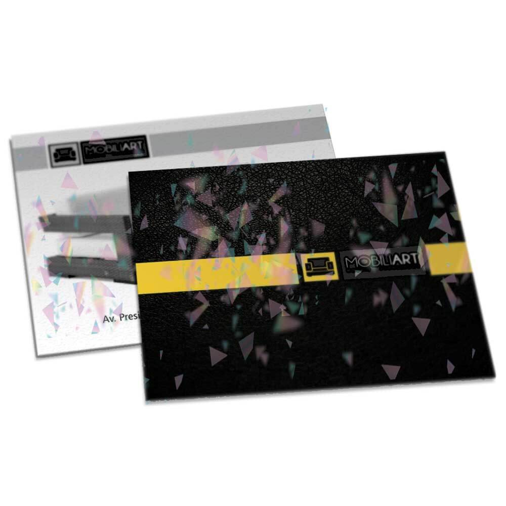 POSTAIS COUCHÊ 300G LAMINAÇÃO HOLOGRÁFICA LAM HOLOGRÁFICA FRENTE E VERSO 182X153MM - 4X1 - 50unid - POS032A1C4