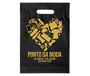 SACOLAS E SACOS SACOLAS PERSONALIZADAS PLÁSTICAS BOCA VAZADA 200X300MM PRETA