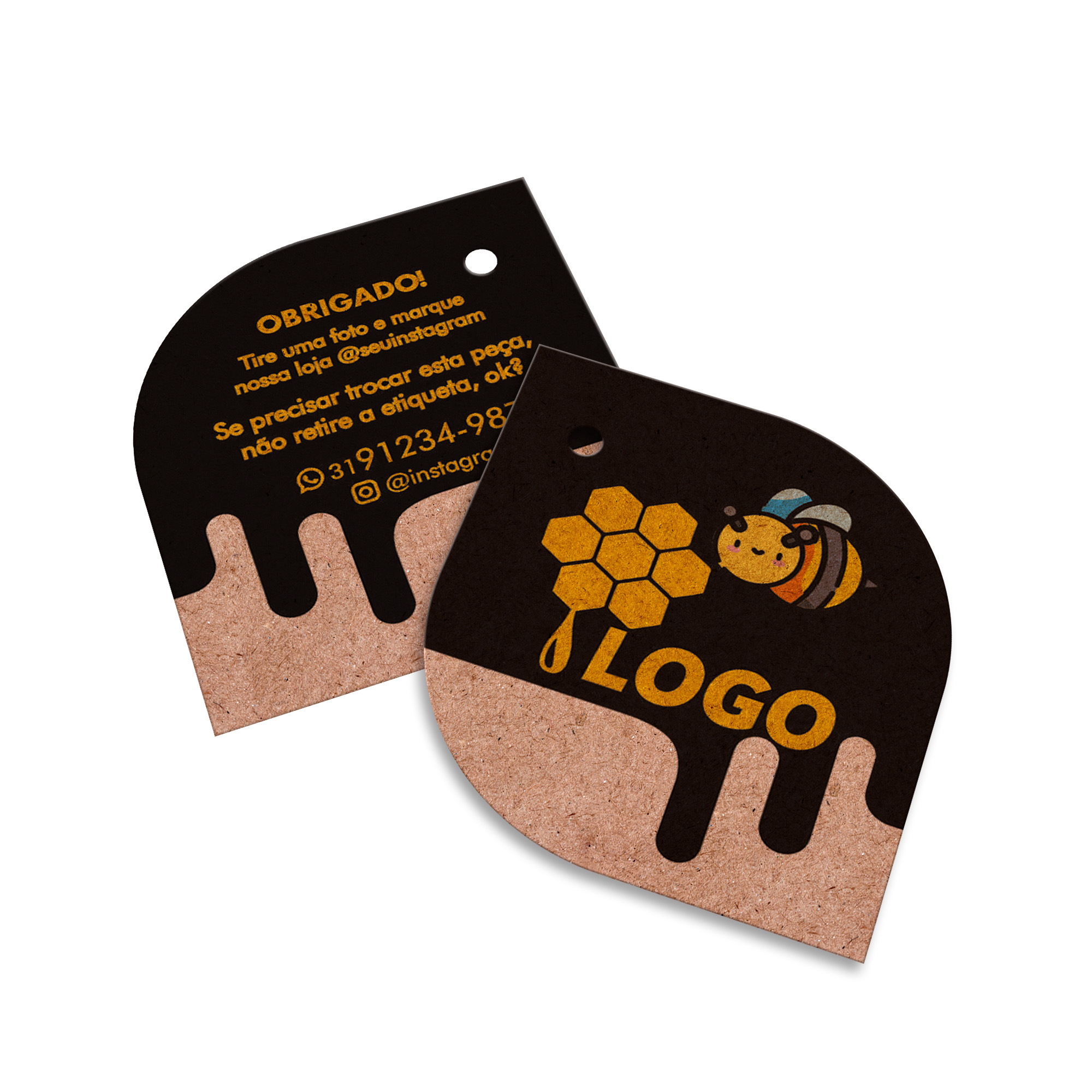 TAGS TAGS ESPECIAIS KRAFT 250G SEM LAMINAÇÃO E SEM VERNIZ SEM VERNIZ 45X51MM