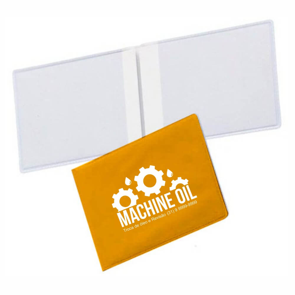 PORTA DOCUMENTOS DUPLO HORIZONTAL AMARELO