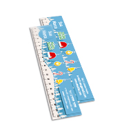 RÉGUAS PVC 0,30MM PVC TRANSPARENTE RETANGULAR 20CM - 4X0 - 24unid - RPVC1T