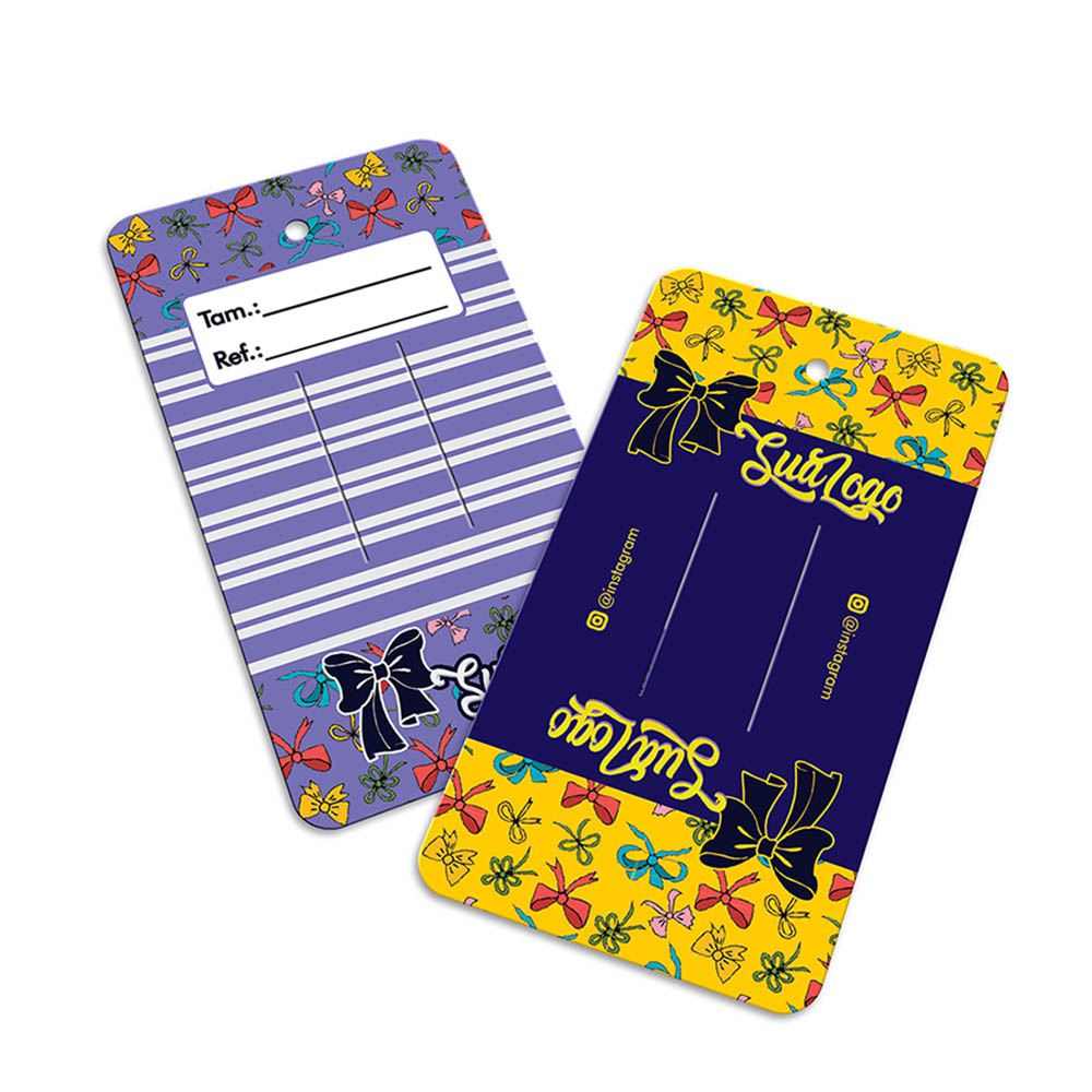 TAGS TAGS ESPECIAIS COUCHÊ 250G SEM LAMINAÇÃO E SEM VERNIZ SEM VERNIZ 91X51MM