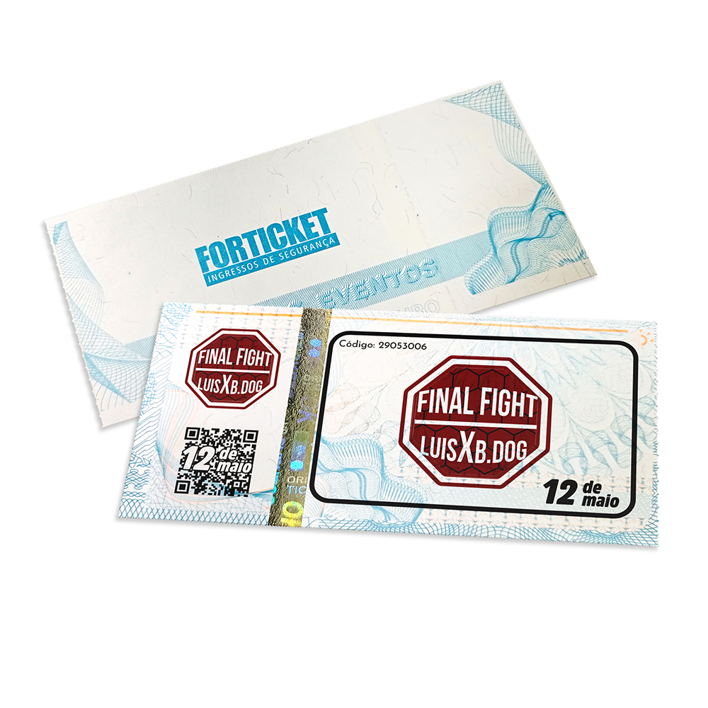 INGRESSOS DE SEGURANÇA 105X51MM AZUL
