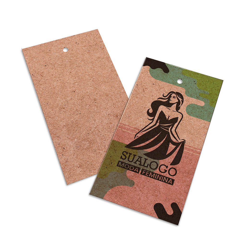 TAGS TAGS PADRÃO FURO KRAFT 250G SEM LAMINAÇÃO E SEM VERNIZ SEM VERNIZ 91X51MM - 4X0 - 250unid - TDK50250CO