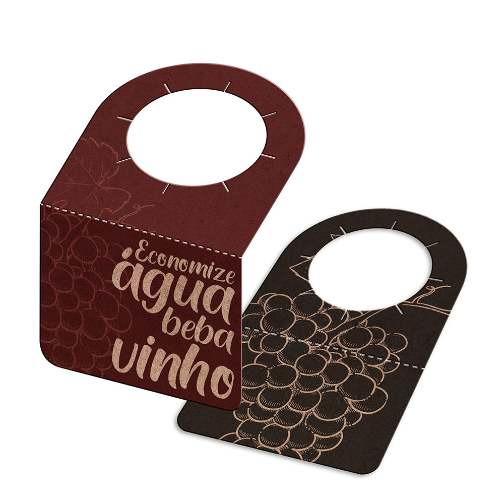 TAGS TAGS PARA GARRAFA KRAFT 250G SEM LAMINAÇÃO E SEM VERNIZ SEM VERNIZ 91X102MM