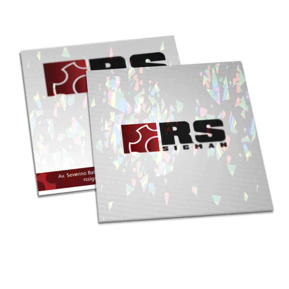 POSTAIS COUCHÊ 250G LAMINAÇÃO HOLOGRÁFICA LAM HOLOGRÁFICA FRENTE E VERSO 91X102MM - 4X4 - 250unid - POS042C4