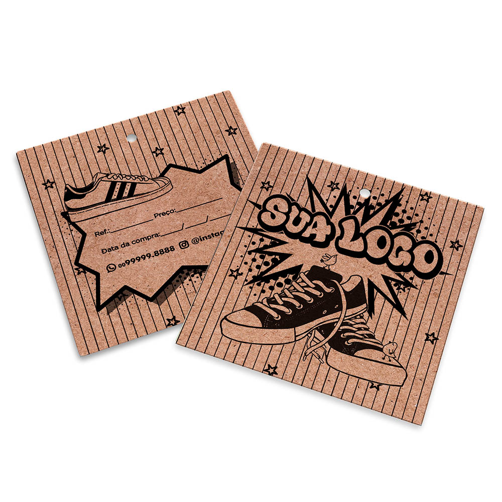 TAGS TAGS ESPECIAIS KRAFT 250G SEM LAMINAÇÃO E SEM VERNIZ SEM VERNIZ 91X102MM