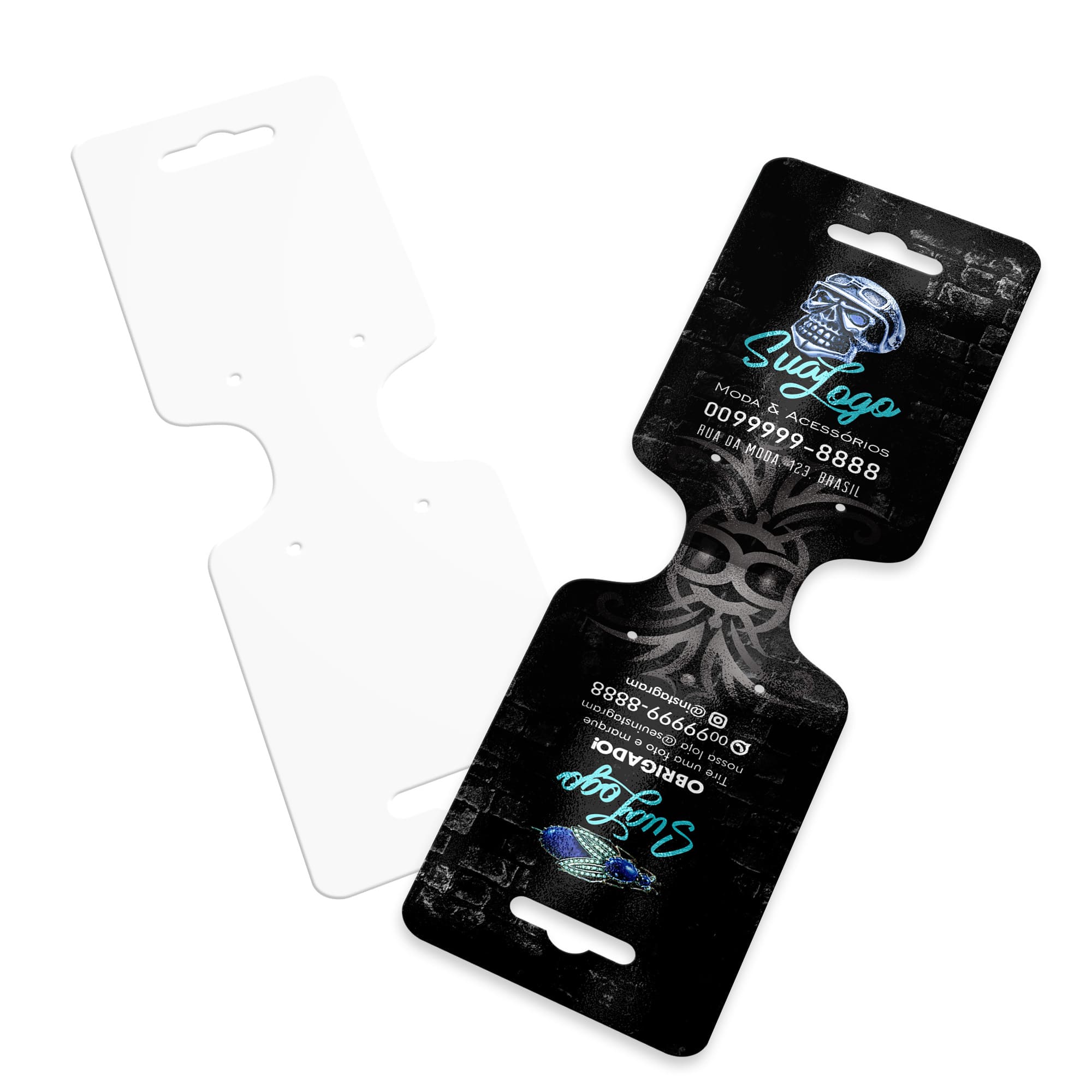 TAGS TAGS ESPECIAIS COUCHÊ 250G VERNIZ UV VERNIZ UV TOTAL FRENTE 182X51MM - 4X0 - 2000unid - TB2C343C