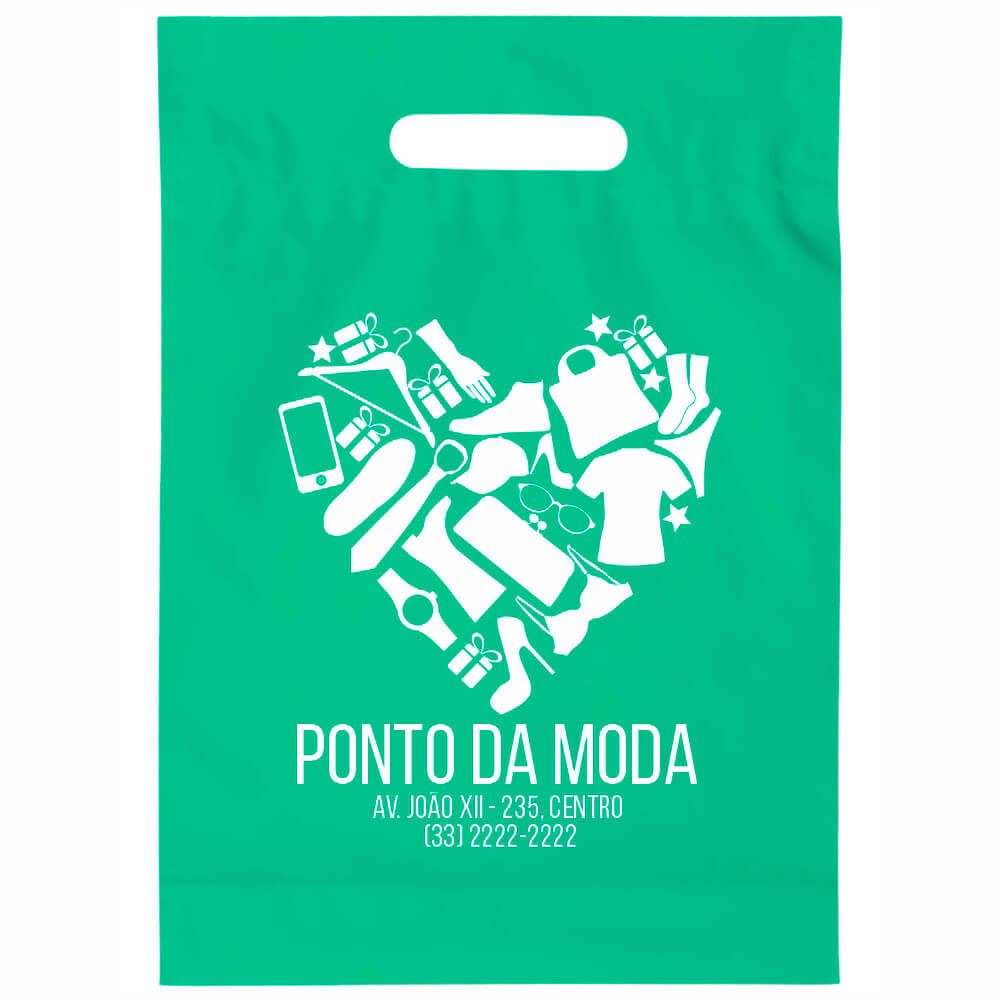 SACOLAS E SACOS SACOLAS PERSONALIZADAS PLÁSTICAS BOCA VAZADA 200X300MM VERDE ÁGUA