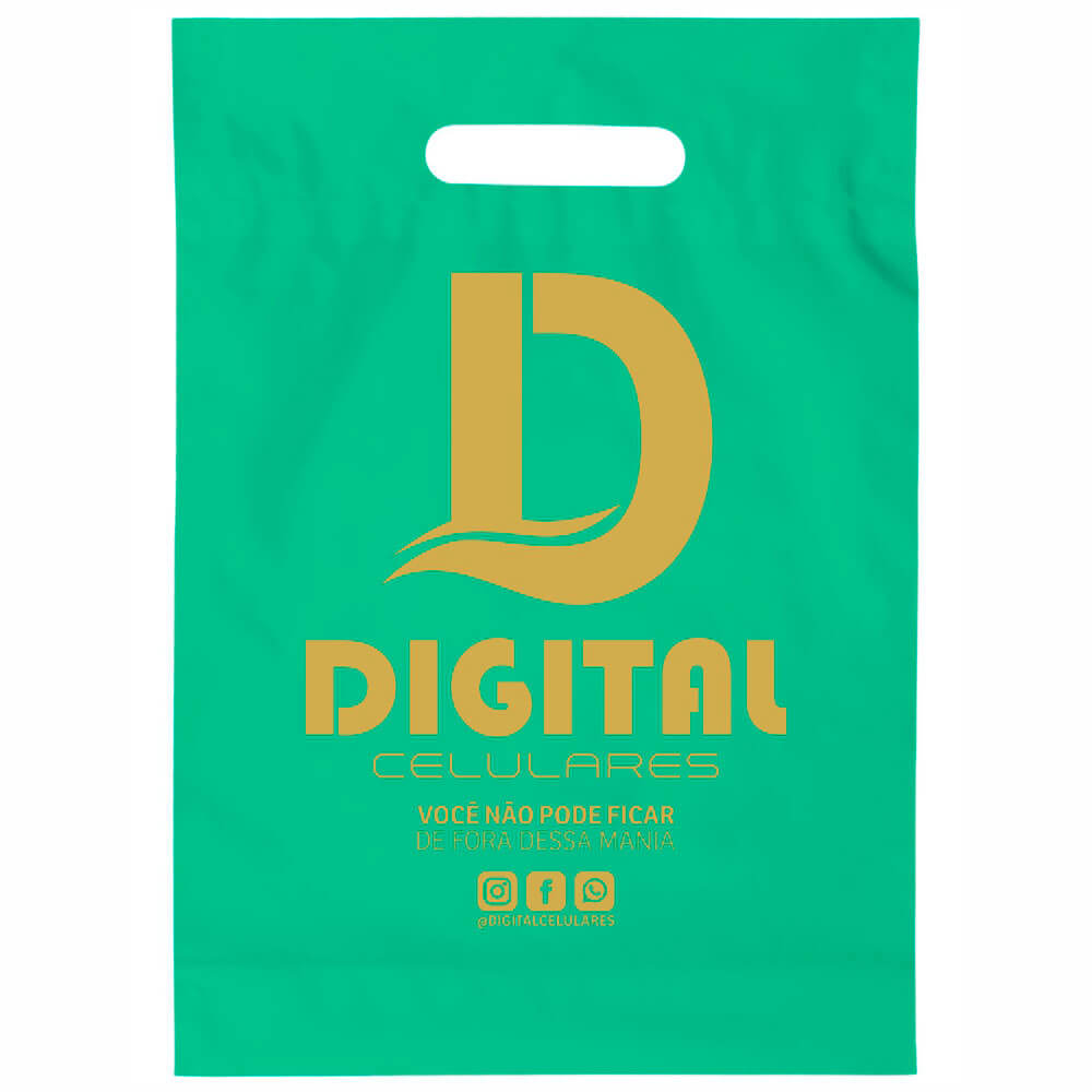 SACOLAS E SACOS SACOLAS PERSONALIZADAS PLÁSTICAS BOCA VAZADA 200X300MM VERDE ÁGUA