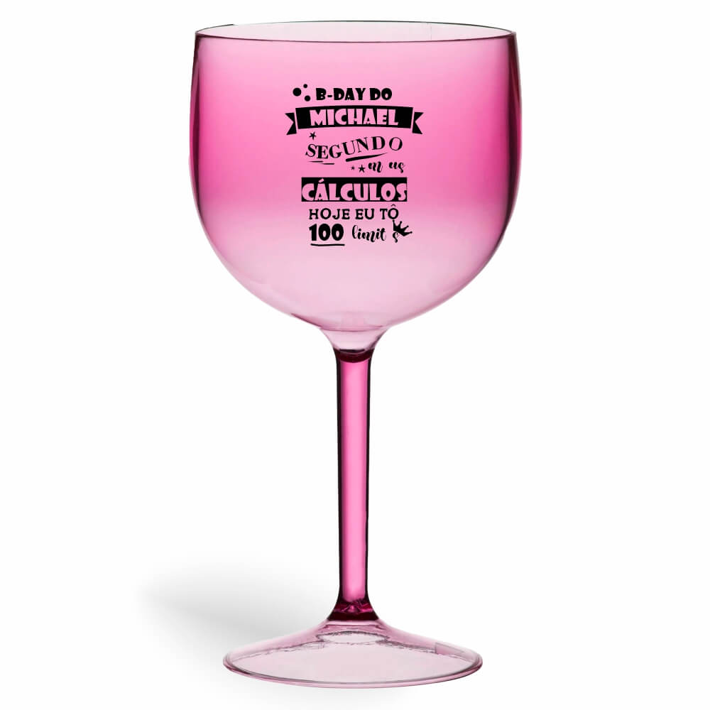 CANECA, COPOS E TAÇAS TAÇAS TAÇAS PLÁSTICAS TAÇA DE GIN 580ML IMPRESSÃO 1 COR TRANSPARENTE ROSA