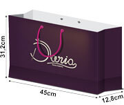SACOLAS E SACOS SACOLAS PERSONALIZADAS APERGAMINHADO 150G COM ILHOS SACOLA GRANDE HORIZONTAL