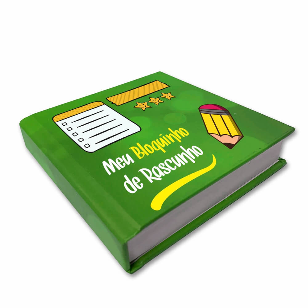 AGENDAS, CADERNOS E APOSTILAS CADERNO IMPRESSÃO DIGITAL BROCHURA COM CAPA DURA MIOLO BRANCO AP 75G 100X100MM 200 FOLHAS