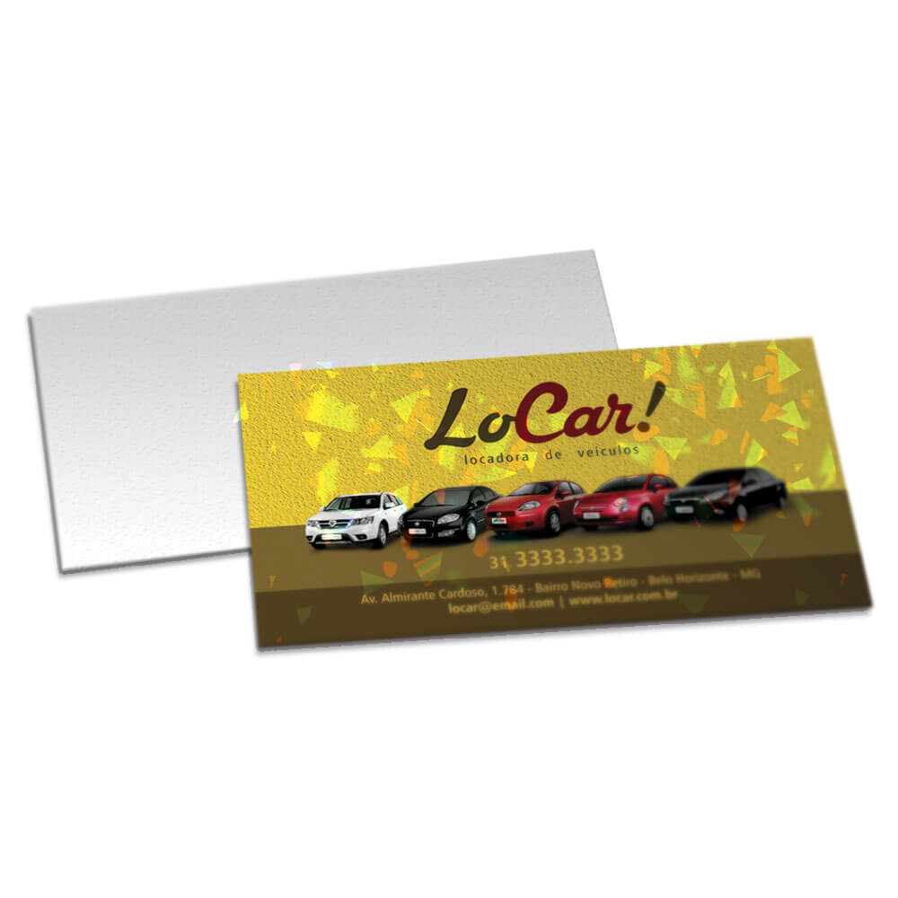 POSTAIS COUCHÊ 250G LAMINAÇÃO HOLOGRÁFICA LAM HOLOGRÁFICA FRENTE 182X102MM - 4X0 - 50unid - POS0500C2