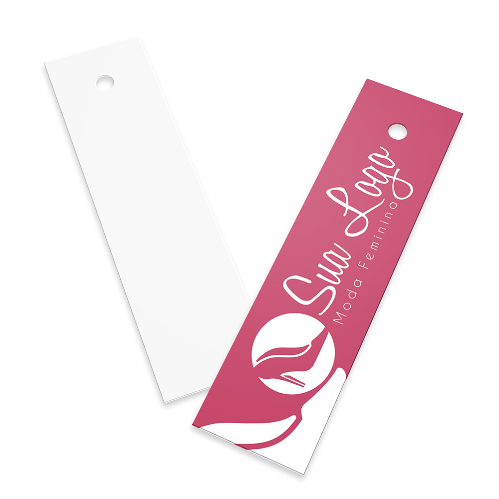 TAGS TAGS PADRÃO FURO COUCHÊ 300G SEM LAMINAÇÃO E SEM VERNIZ SEM VERNIZ 91X25MM - 4X0 - 50unid - TD94025C2