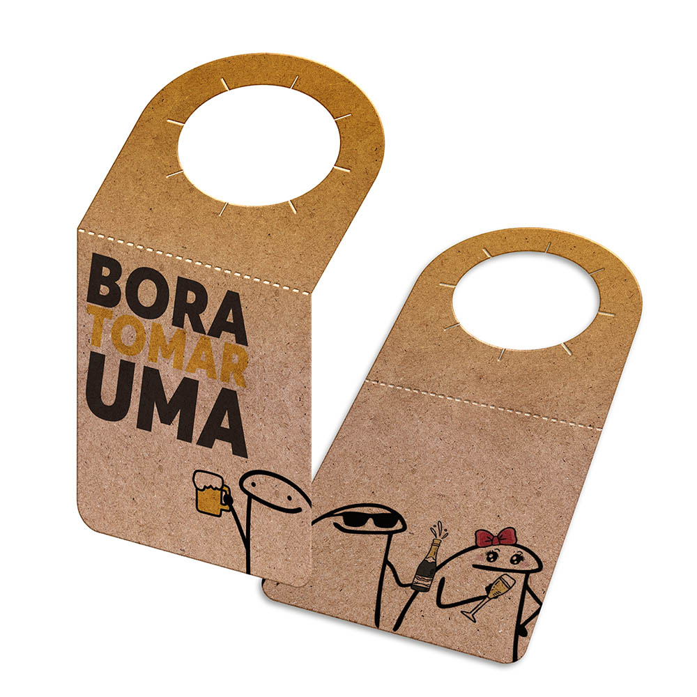 TAGS TAGS PARA GARRAFA KRAFT 250G SEM LAMINAÇÃO E SEM VERNIZ SEM VERNIZ 91X153MM