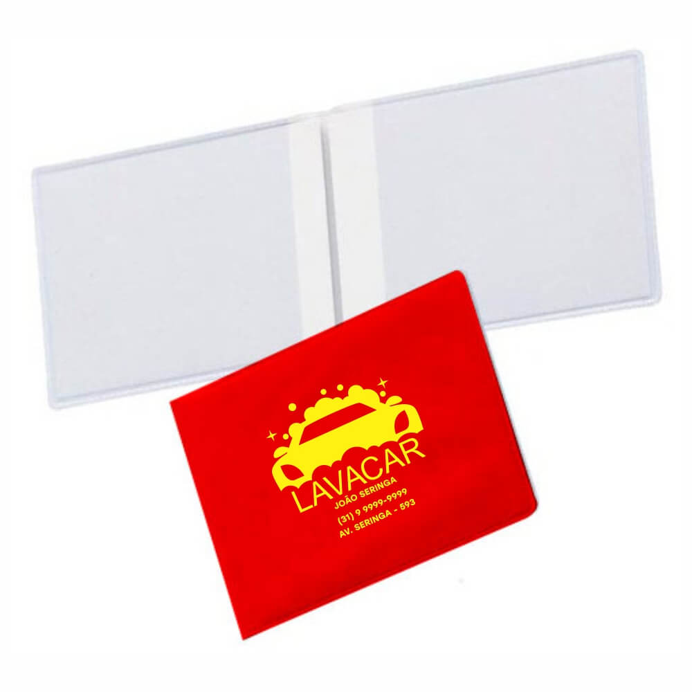 PORTA DOCUMENTOS DUPLO HORIZONTAL VERMELHO