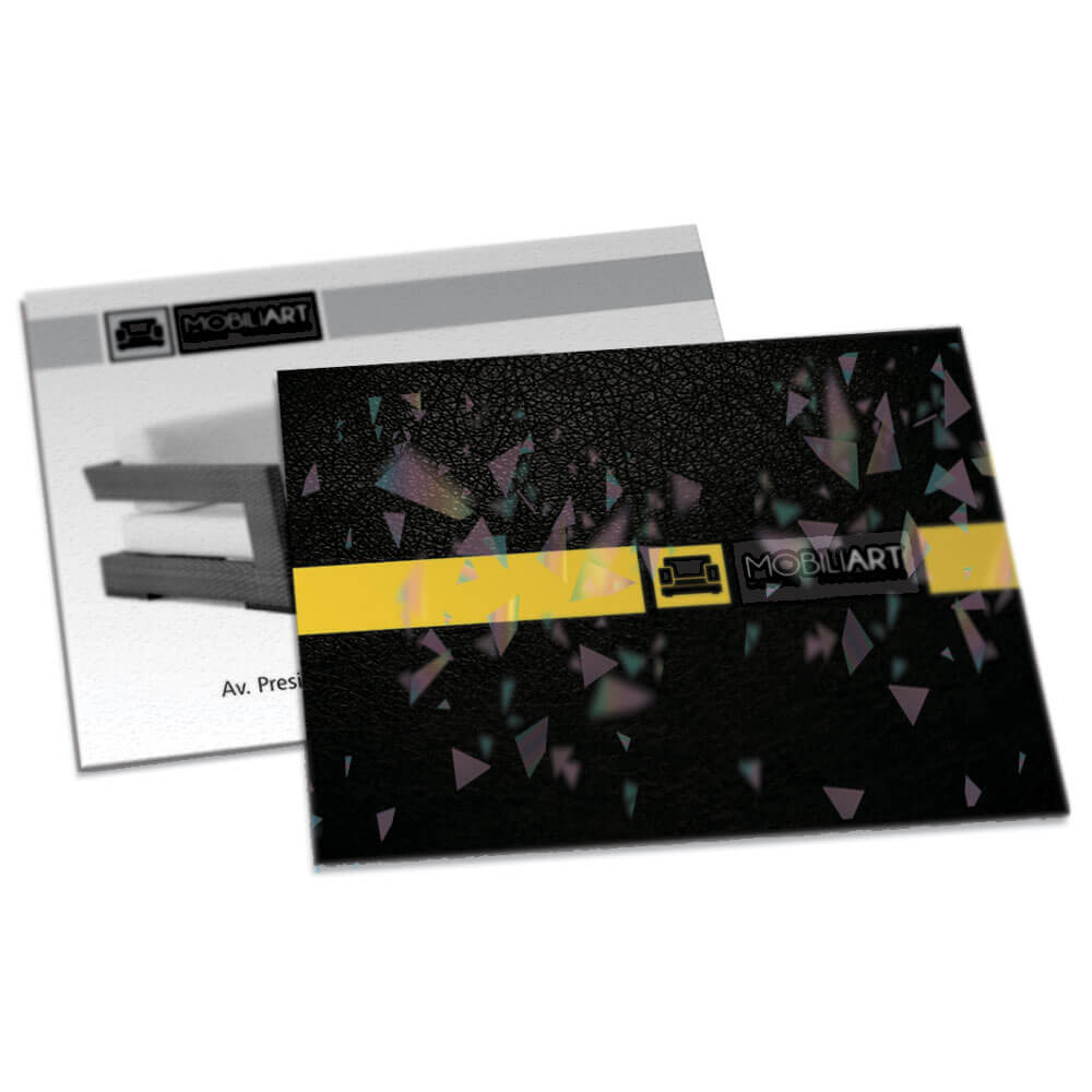 POSTAIS COUCHÊ 250G LAMINAÇÃO HOLOGRÁFICA LAM HOLOGRÁFICA FRENTE 182X153MM - 4X1 - 50unid - POS032AC5