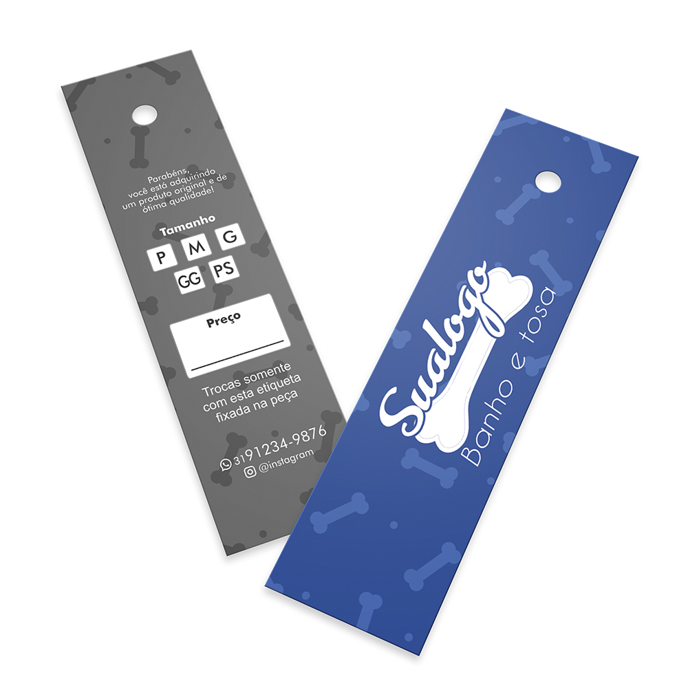 TAGS TAGS PADRÃO FURO COUCHÊ 300G SEM LAMINAÇÃO E SEM VERNIZ SEM VERNIZ 91X25MM - 4X1 - 250unid - TD941100C2