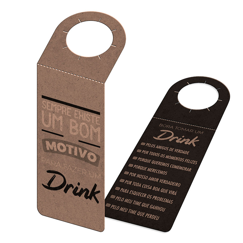 TAGS TAGS PARA GARRAFA KRAFT 250G SEM LAMINAÇÃO E SEM VERNIZ SEM VERNIZ 91X204MM