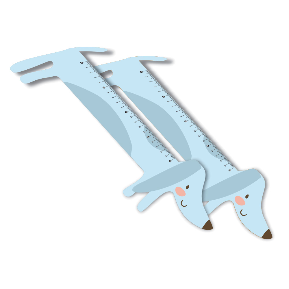 RÉGUAS PVC 0,50MM PREMIUM BRANCO INFANTIL MODELO CACHORRO 20CM - 4X0 - 30unid - RPVC4BCOC