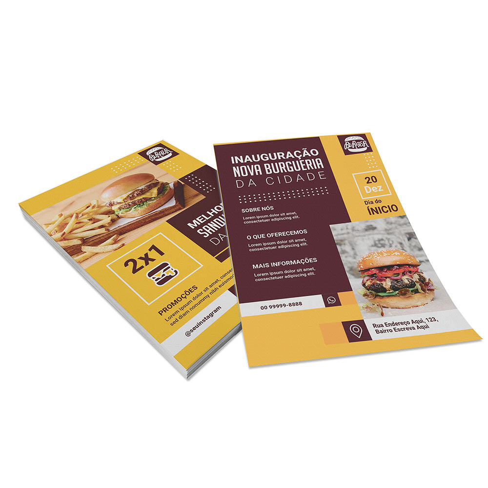 PANFLETOS, FLYERS E FOLHETOS APERGAMINHADO 90G 150X210MM - 4X4 - 10000unid - 8101C14CP
