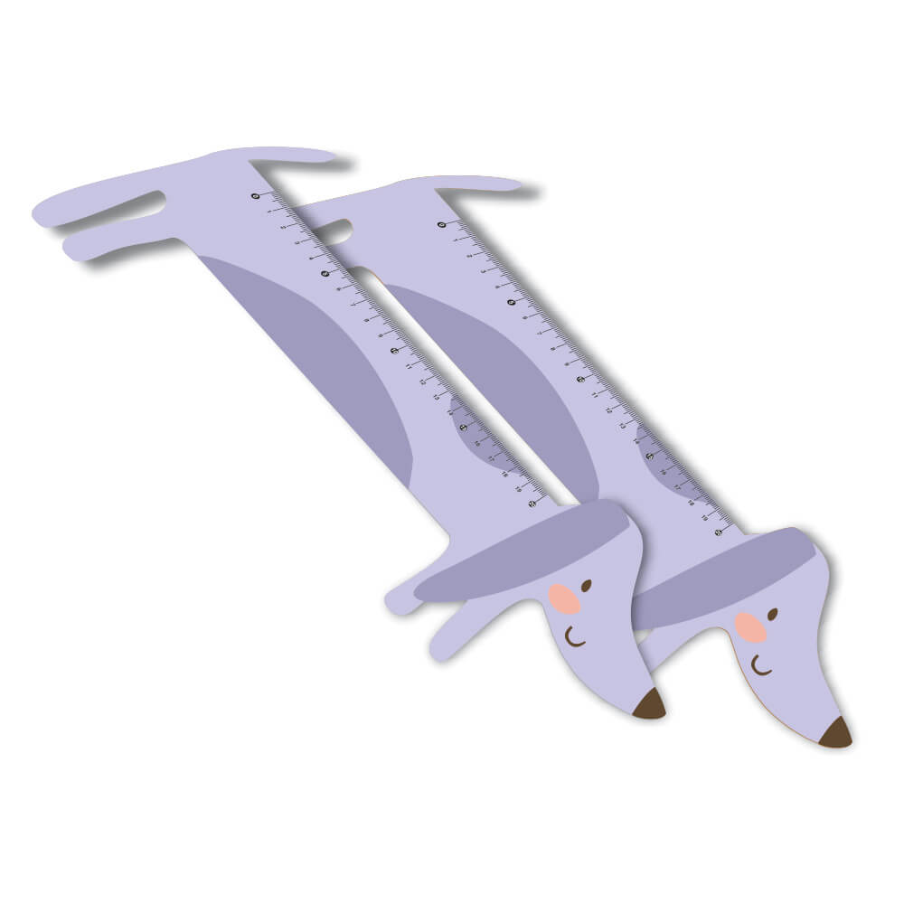RÉGUAS PVC 0,50MM PREMIUM BRANCO INFANTIL MODELO CACHORRO 20CM - 4X0 - 64unid - RPVC5BCOC