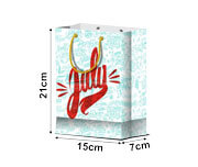 SACOLAS E SACOS SACOLAS PERSONALIZADAS APERGAMINHADO 150G COM ILHOS SACOLA MINI VERTICAL