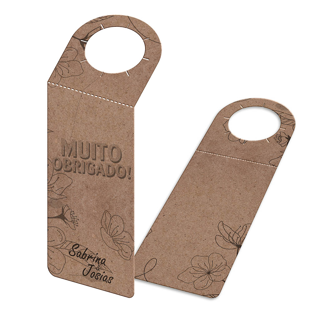 TAGS TAGS PARA GARRAFA KRAFT 250G SEM LAMINAÇÃO E SEM VERNIZ SEM VERNIZ 91X204MM