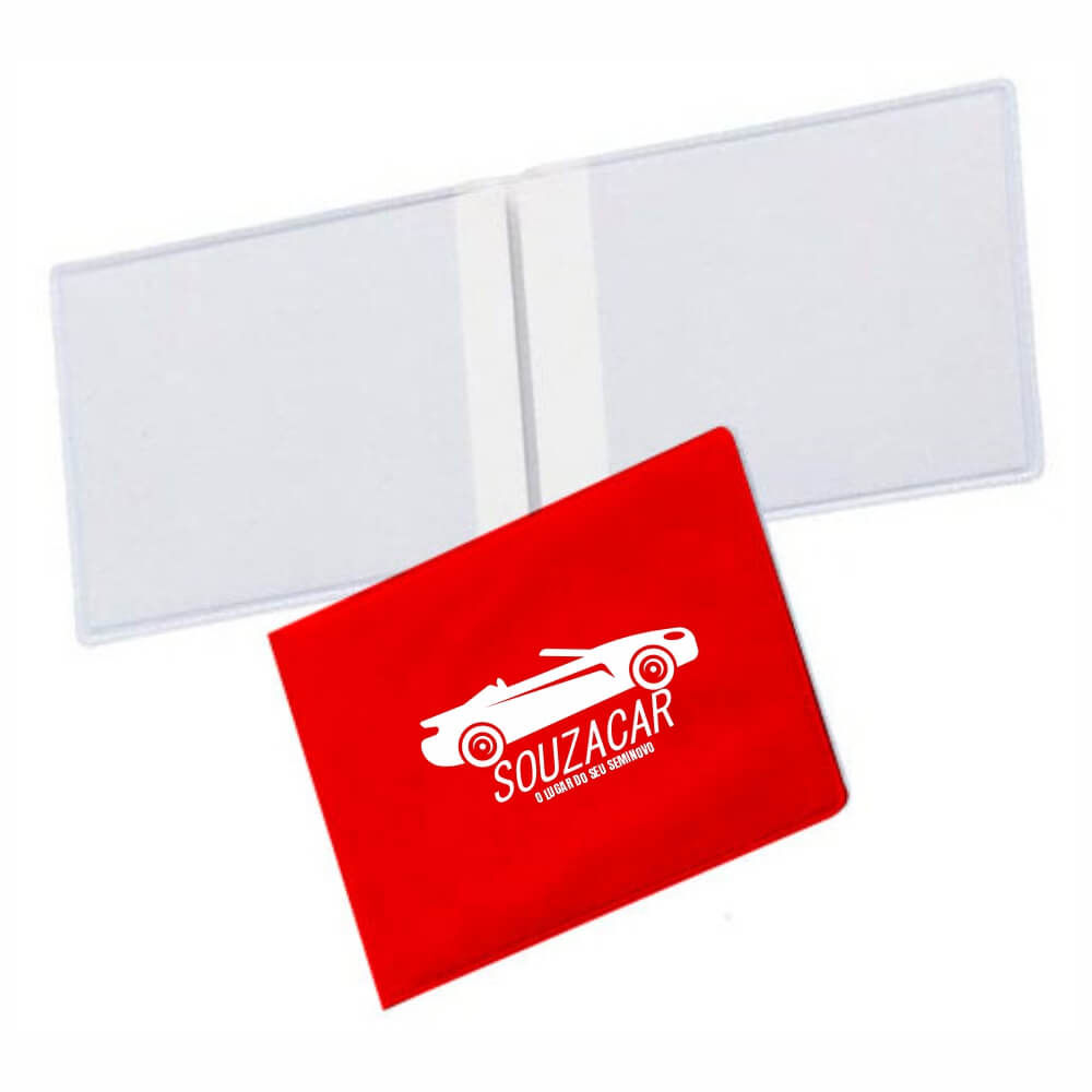 PORTA DOCUMENTOS DUPLO HORIZONTAL VERMELHO