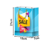 SACOLAS E SACOS SACOLAS PERSONALIZADAS APERGAMINHADO 150G COM ILHOS SACOLA MINI VERTICAL