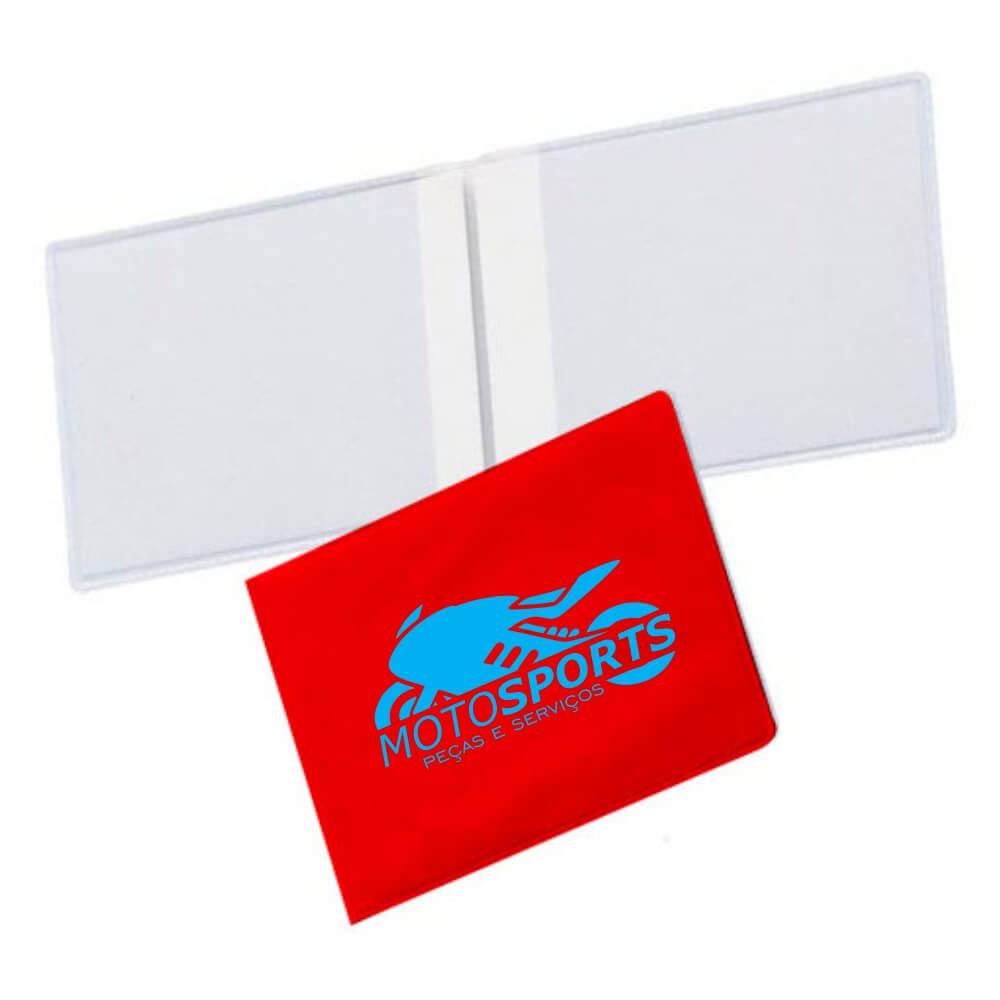 PORTA DOCUMENTOS DUPLO HORIZONTAL VERMELHO