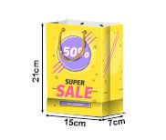SACOLAS E SACOS SACOLAS PERSONALIZADAS APERGAMINHADO 150G COM ILHOS SACOLA MINI VERTICAL