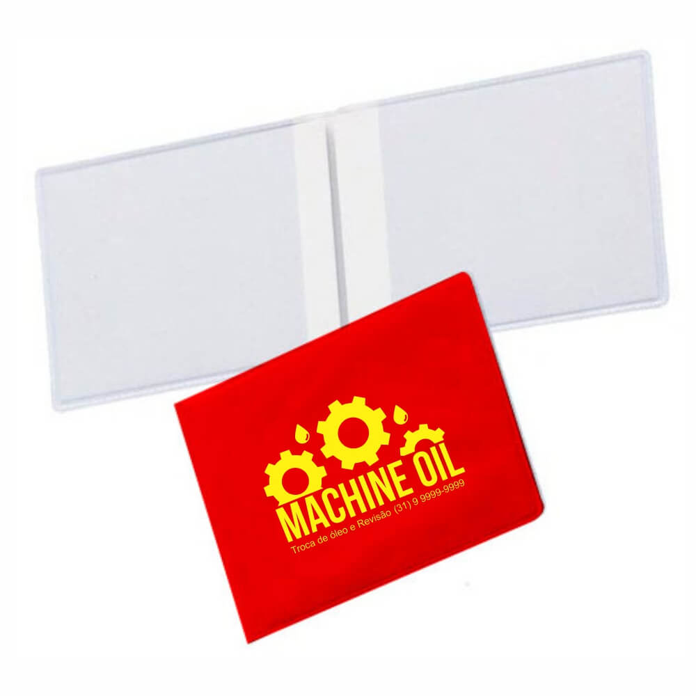PORTA DOCUMENTOS DUPLO HORIZONTAL VERMELHO