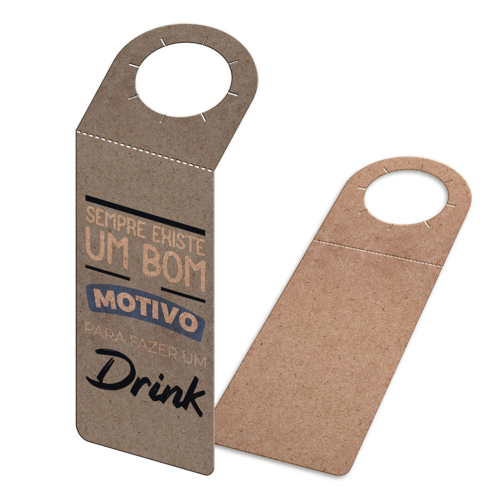 TAGS TAGS PARA GARRAFA KRAFT 250G SEM LAMINAÇÃO E SEM VERNIZ SEM VERNIZ 91X204MM