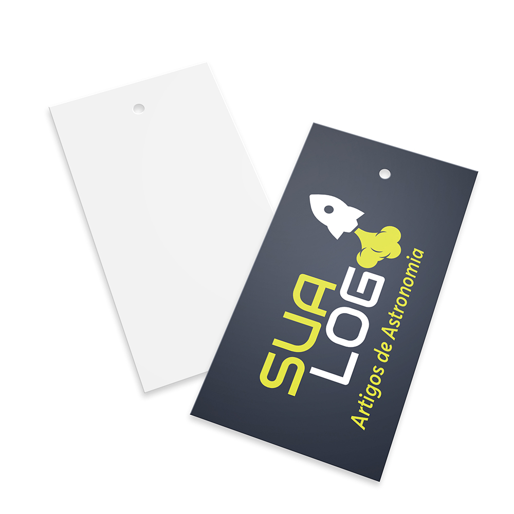 TAGS TAGS PADRÃO FURO COUCHÊ 300G SEM LAMINAÇÃO E SEM VERNIZ SEM VERNIZ 91X51MM - 4X0 - 50unid - TD525C2